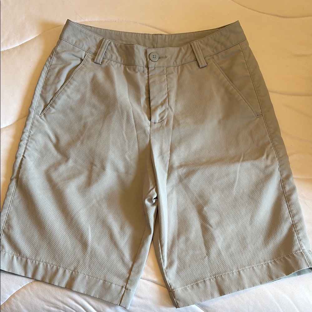 Puma Tan Flat Front Shorts Lightweight Casual Wear